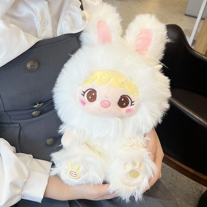 Long Hair Rabbit Plush Doll Cute Carton Fashion Play Doll Creative Gift