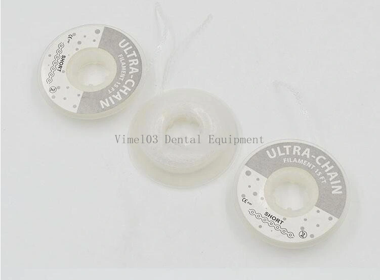 Dental Orthodontic Elastic Rubber Power Ultra Chain Clear Transparent