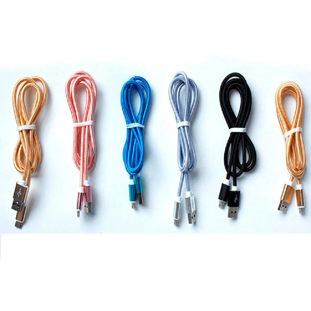 Data Synchronization Charger Mobile Phone Accessories 2.4A Wholesale/Supplier Nylon Woven USB