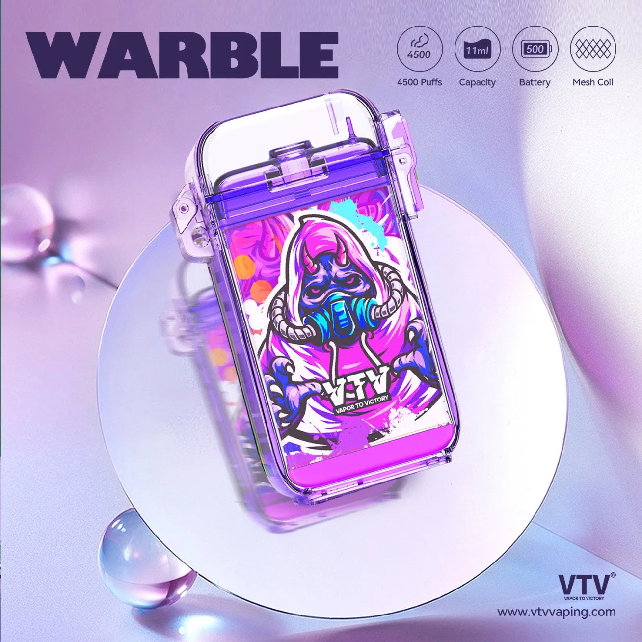 Best Selling Vape Pen Vtv Warble 4500 Puffs Disposable/Chargeable Vape Pod Hookah Shisha Pen Price