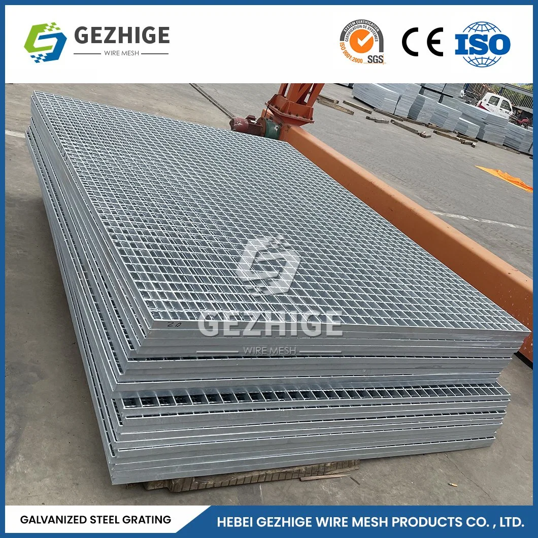 Gezhige forte capacité anti-corrosion cercle acier fournisseurs de services de revêtement de sol inoxydable Sol en treillis galvanisé à surface recouverte de poudre de Chine pour le réseau d'acier