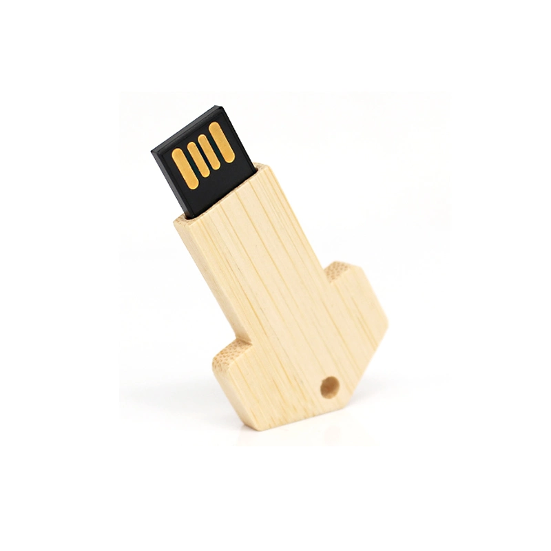 Wood Bamboo Eco USB Flash Drive USB 2.0 Logo Customized Arrow Shape USB Flash Disk