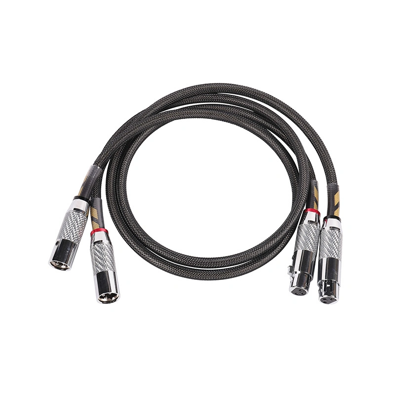 Hi-End fibra de carbono para XLR conector XLR balanceada de Cabo com núcleo de microfone