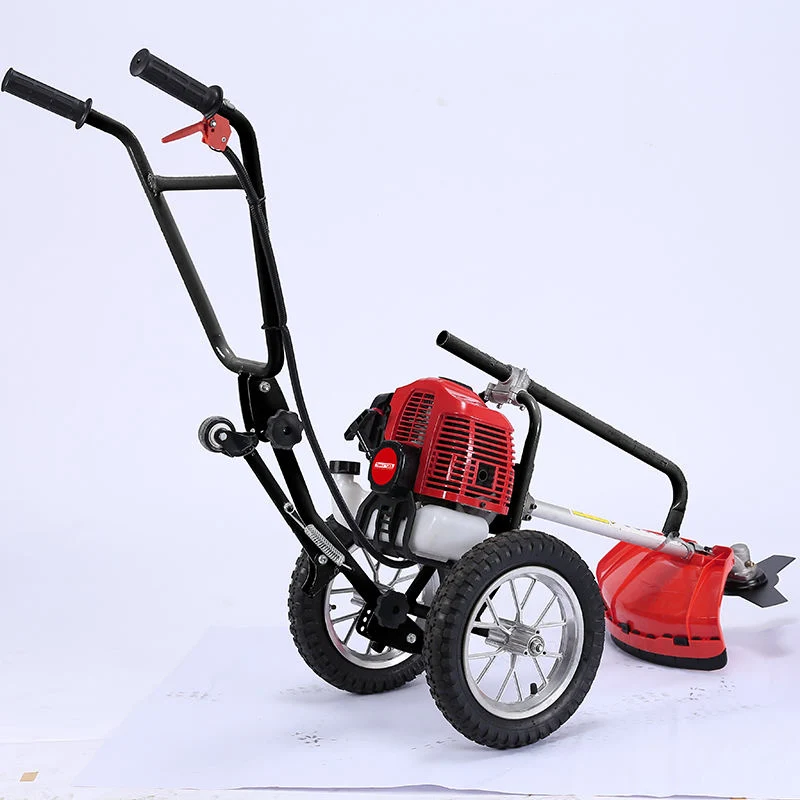 G-Carve Garden 62cc 2stroke Gasoline Hand Push Wheel Petrol Grass Trimmer Brush Cutter with Wheels