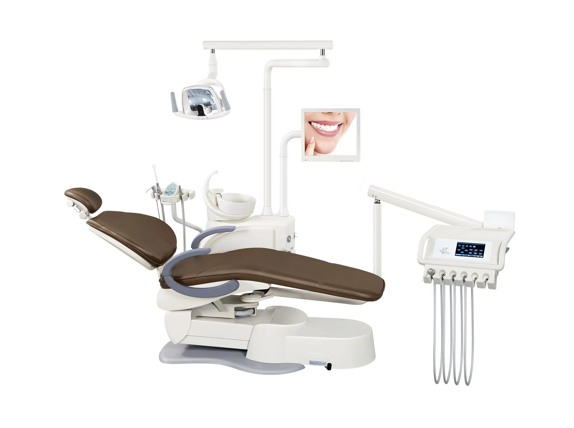 New Design Fashion Style Luxury Dental Instrument Unit Chair with Imported Leather & Solenoid Valve