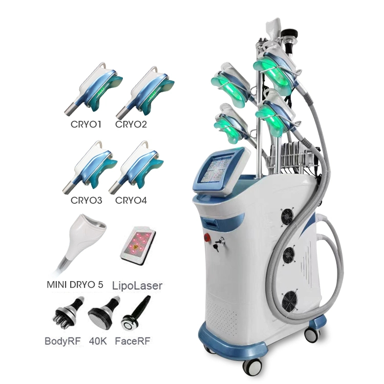 Ofan mejor la pérdida de peso adelgaza Cryolipolysie RF de vacío de la liposucción Cooltech 5 maneja la máquina Cryolipolisis Portable