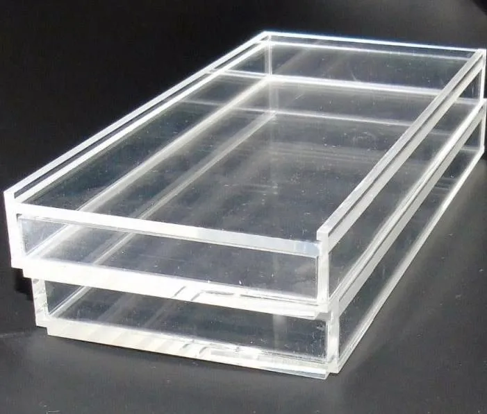 Clear Acrylic Packing Box Stackable with Slide Lid for Cash Bill