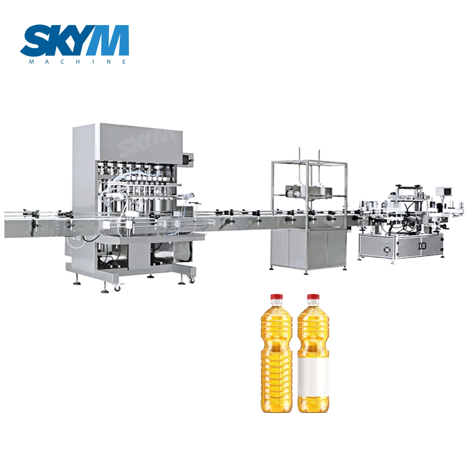 500ml-5L aceite vegetal de girasol de la máquina para la producción de la botella de línea de envasado Envasado Máquina Tapadora de llenado