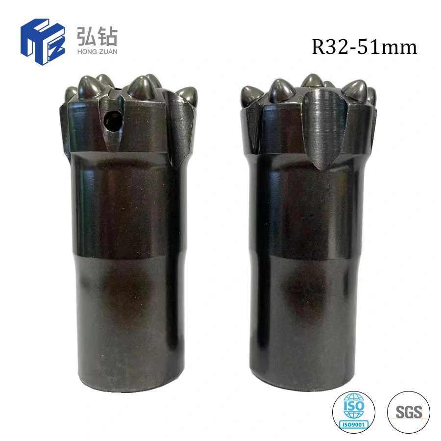 Top Hammer Drill Bit R32 57mm Wear Resistant Mining Thread Button Bit Retractable Carbide Drill Bit