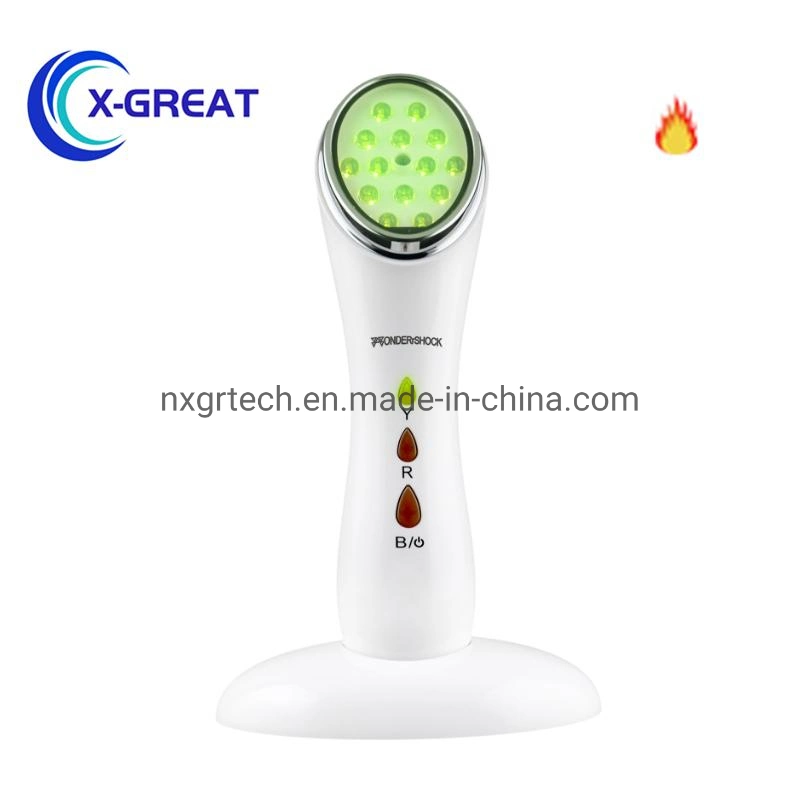 Lumière LED multifonctionnel facial 2021 Soins de beauté Massage du visage face à chaud la levée de l'équipement de Massage de la peau de dépose des rides