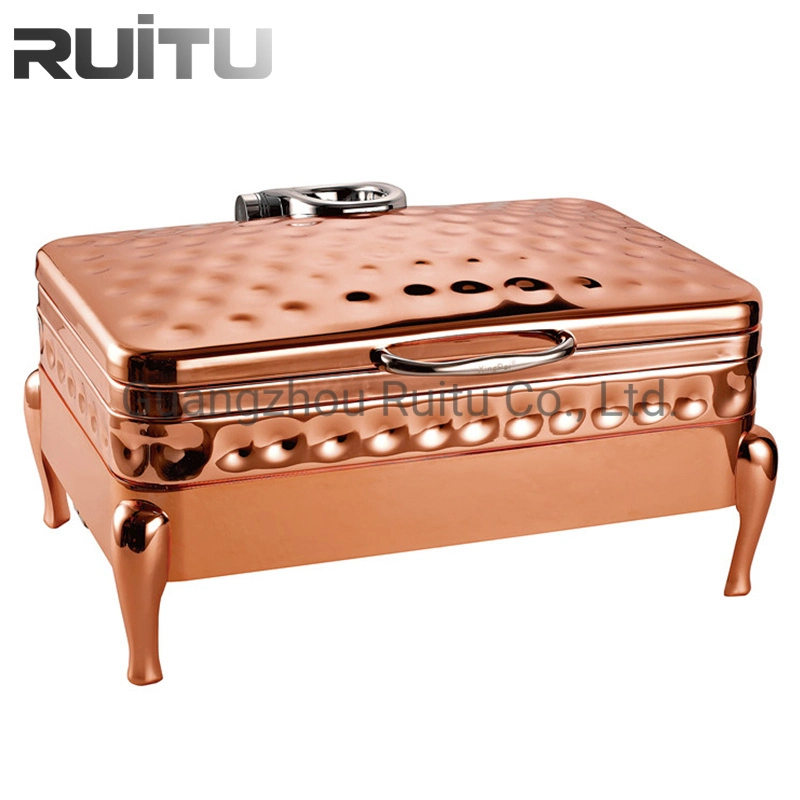 Talheres PARA Rechaud Buffet Kitchen Equipment Furniture Hutch Utensils Equipment Station Rose Gold Chaffing Dishes Food Warmers Stove Copper Buffet Server