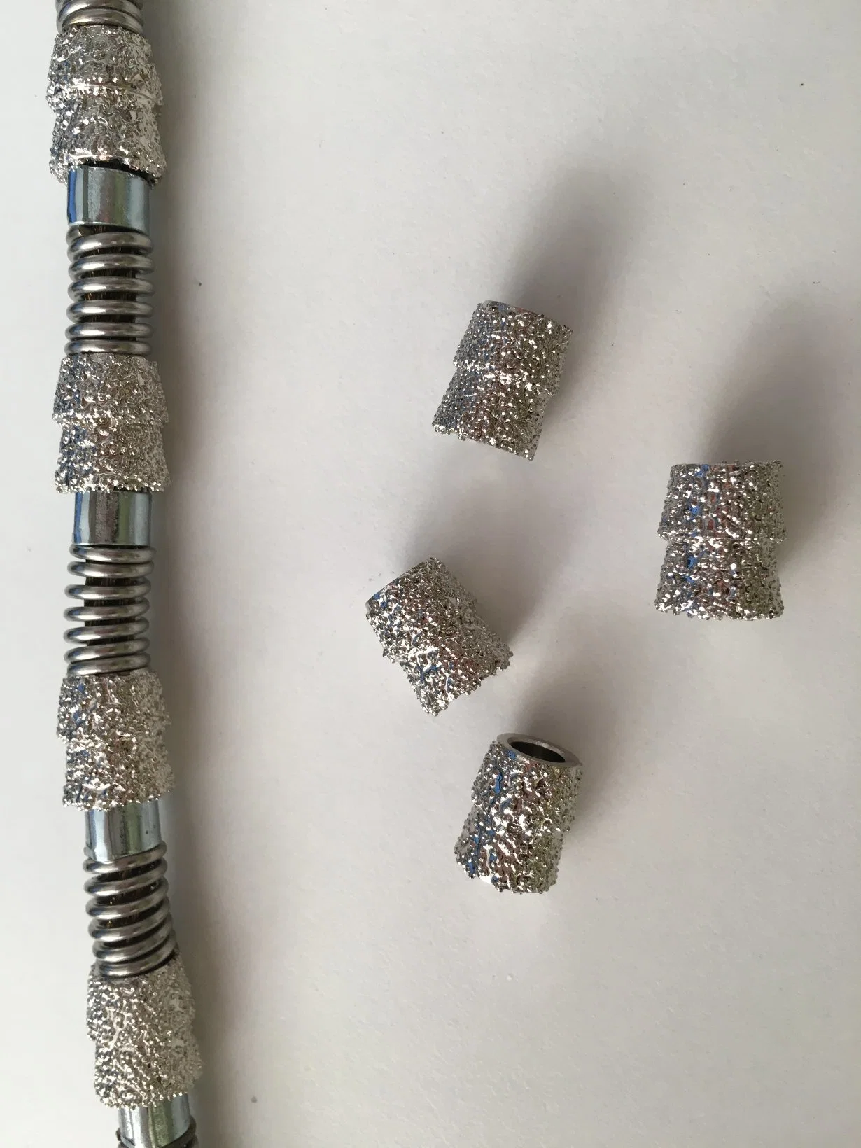 Electroplated, Brazed Diamond Wire Saw Beads for Stone Quarrying