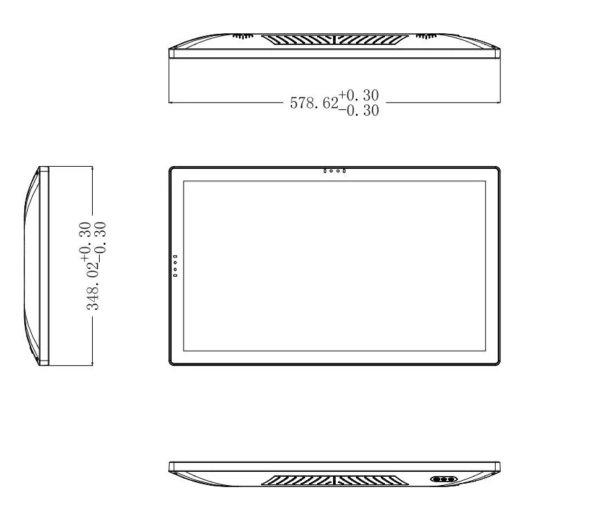 24 polegadas painel táctil USB Full HD visor LCD