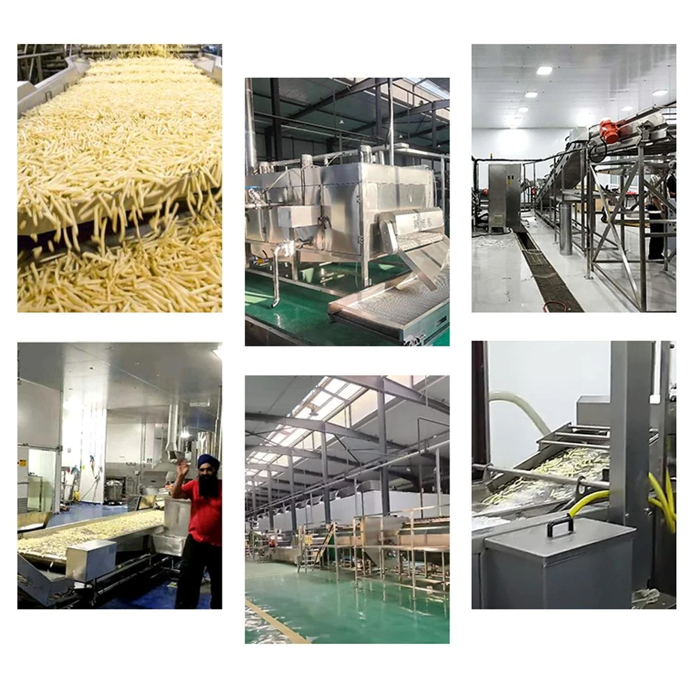 TCA 100-3000kg/H máquina de producción de patatas totalmente automática Frias francesas congeladas Freidora Maquinaria línea de producción Equipo de procesamiento planta de Comercio Precio