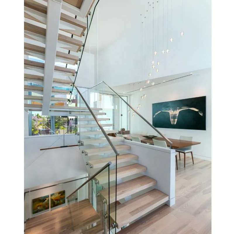 Folding Artic Timber Staircase Design Floor Railing Folding Stair Case