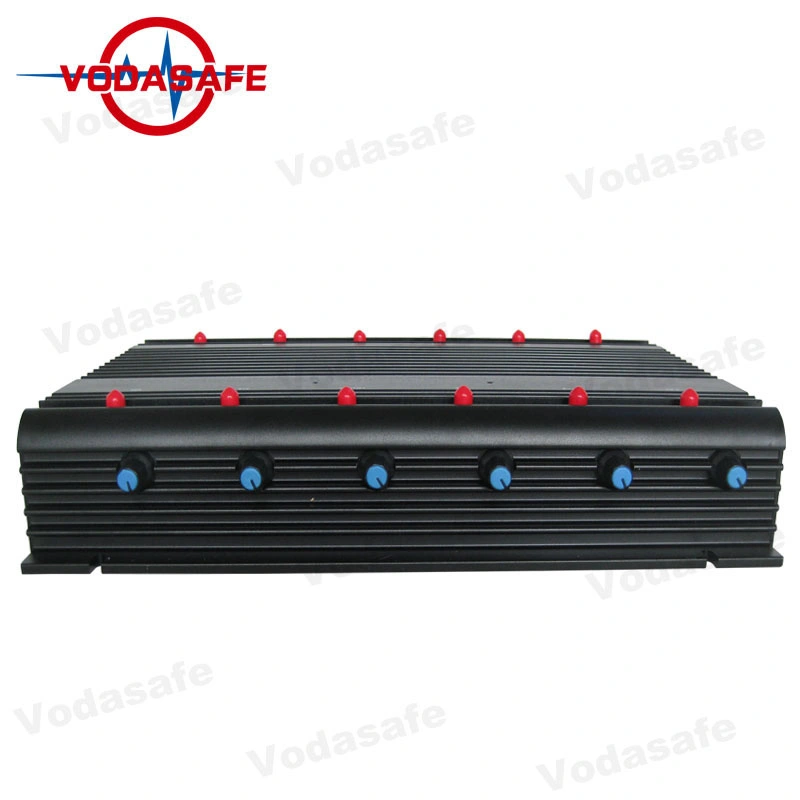 2G 3G 4G 5g de VHF UHF WiFi GPS de la señal de celular Jammer Jamming 50 M Lojack cámara inalámbrica llamada Spam Blocker