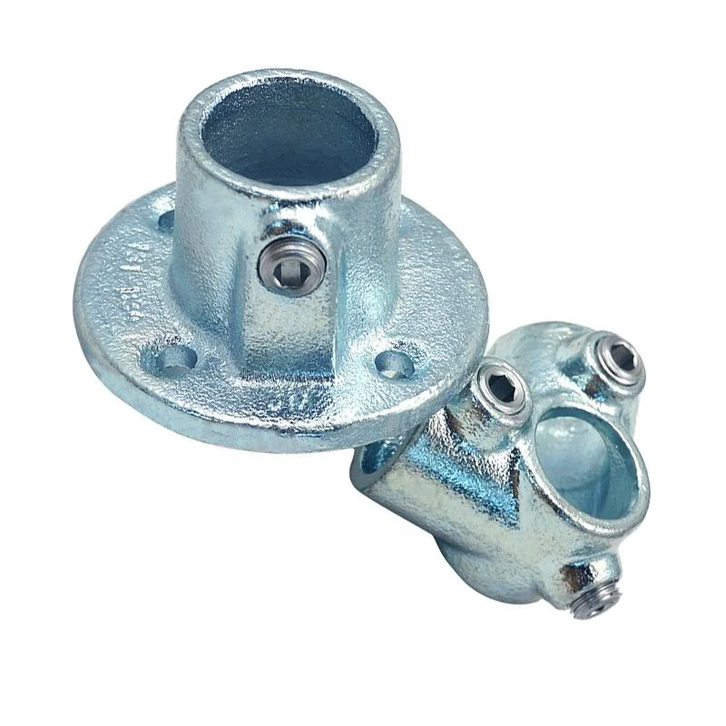 Conector de abrazaderas de llave de hierro maleable de accesorios de tubería galvanizados de suministro chino Con acoplamientos de tornillos