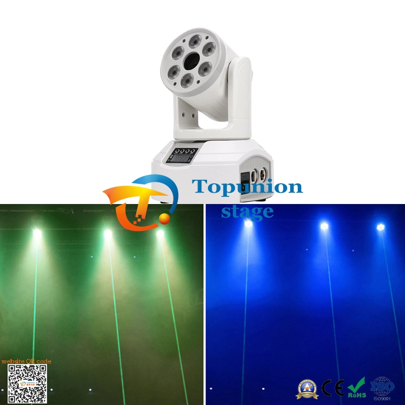 7PCS DJ DJ LED DJ، ميني إسقاط، رأس متحرك، DJ فاتح للغسيل ضوء شعاع الليزر