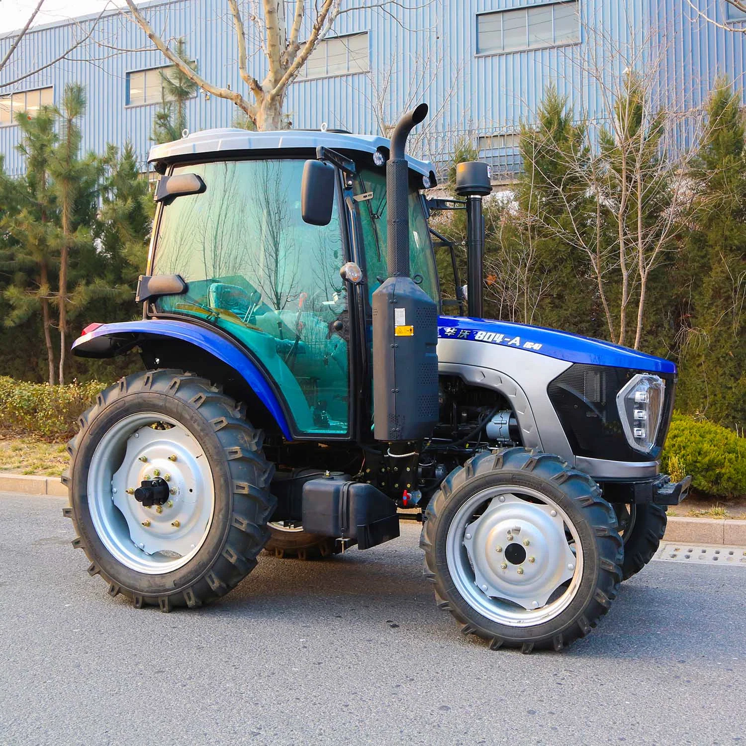 80Cv 4WD de ruedas de tractores agrícolas con cabina