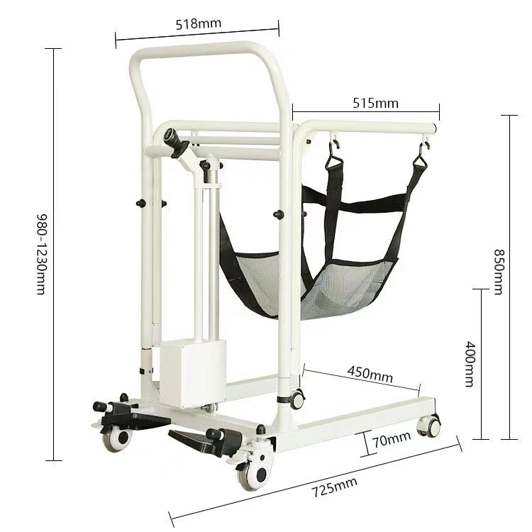 Electric Lifting Chair with Commode Seat Transfer Chair to Bed Transport Machine for Patients Waterproof