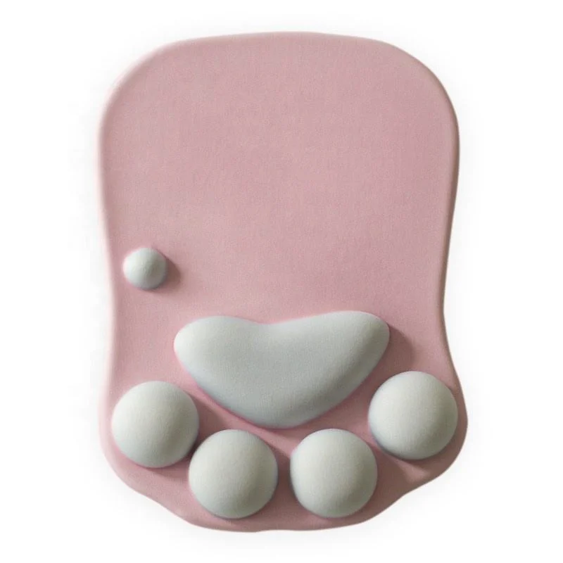 OEM Color Cat Paw Soft Silicone Wrist Rests Cute Wrist Cushion Mouse Pad