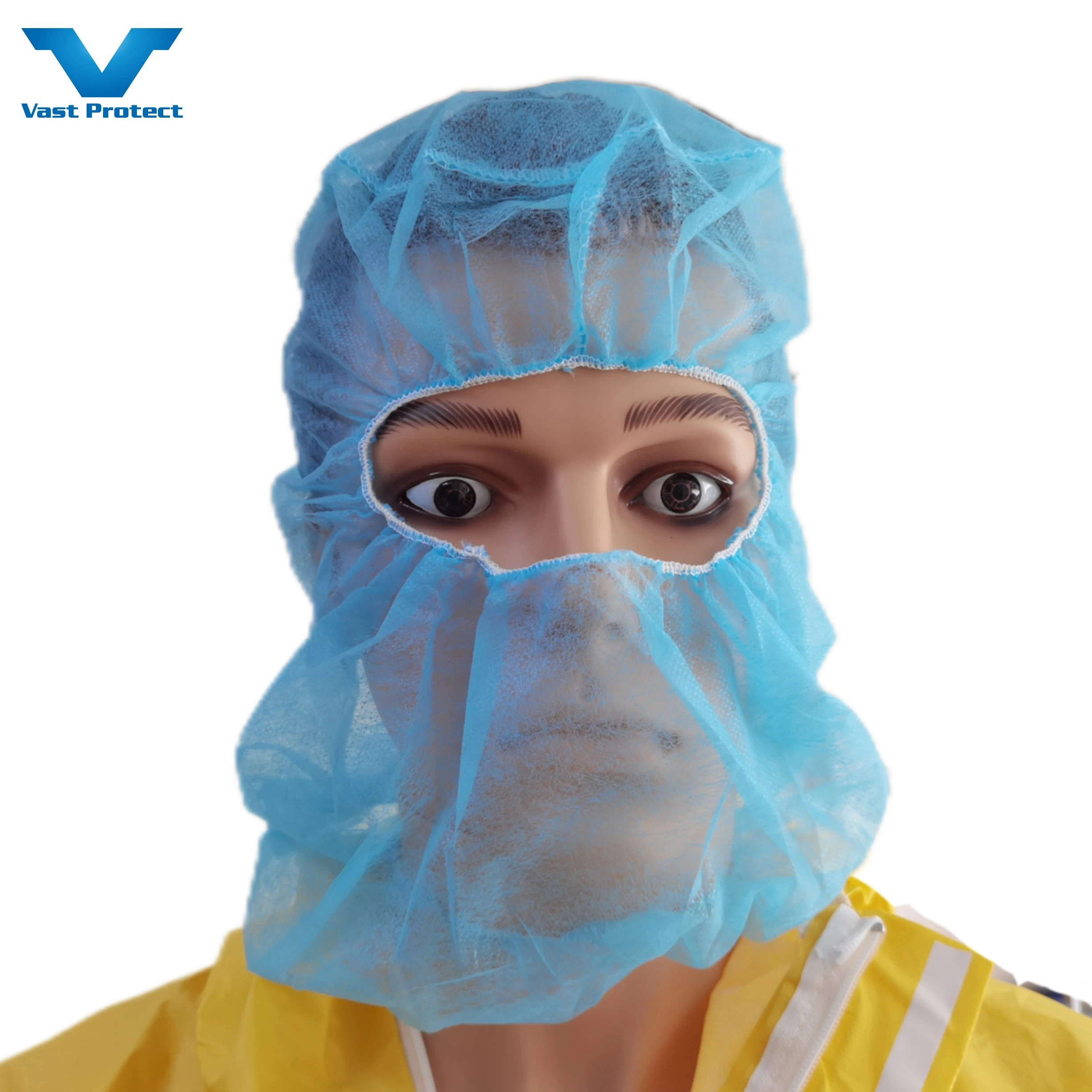 Disposable Protective Hood Head Cover Polypropylene Non-Woven PP Ninja Balaclava Astronaut Space Cap