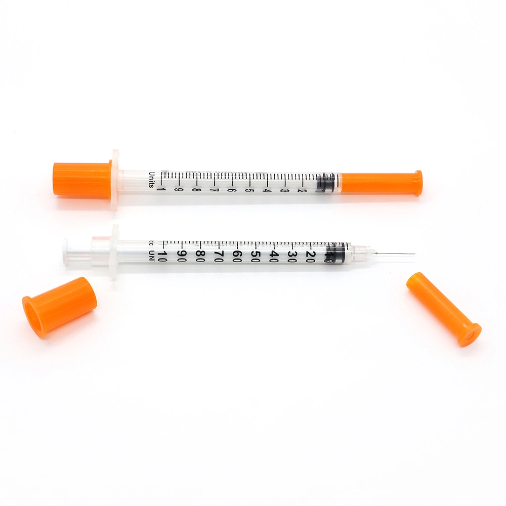 محقنة Insulin المعقمة للاستعمال مرة واحدة الإبر الثابتة 0.3مل 0.5مل 1 مل