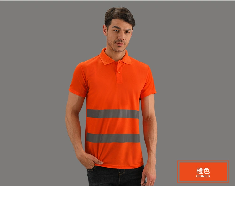 Likai Reflektierende Kleidung T-Shirt Fluorescent Kurzarm Reiten Outdoor-Sicherheitskleidung