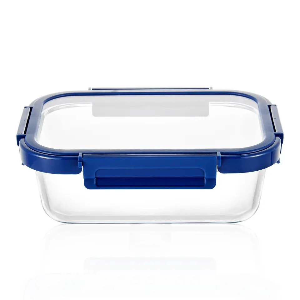 Luftdichte Lagerung Lebensmittelbehälter Tragbare Mikrowelle Bento Glas Lunch Box