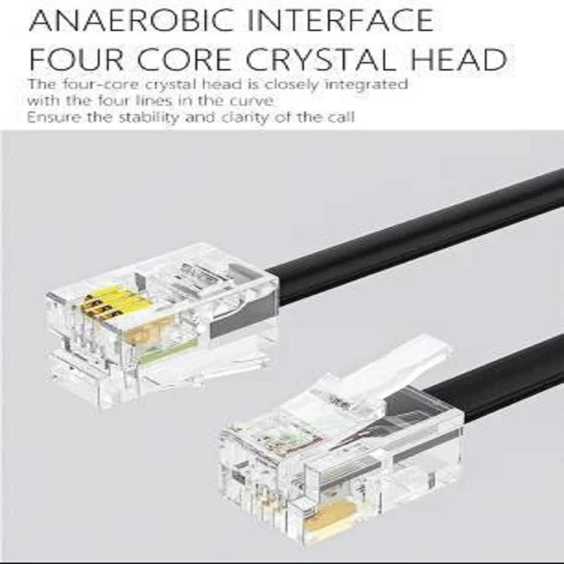 Cable de conexión de red Ethernet RJ11 de 6 cables para conector 6p2c