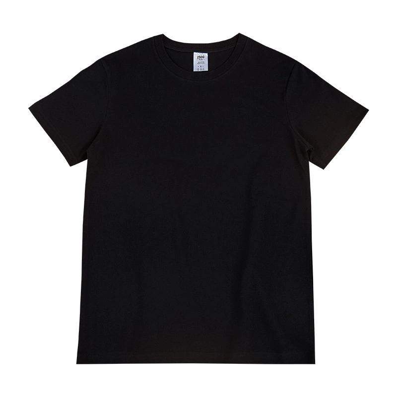 Embroider Logo Black Bulk Blank Plus Size Plain Men's Printing 100% Cotton Tee Tshirt T-Shirt Custom T Shirt