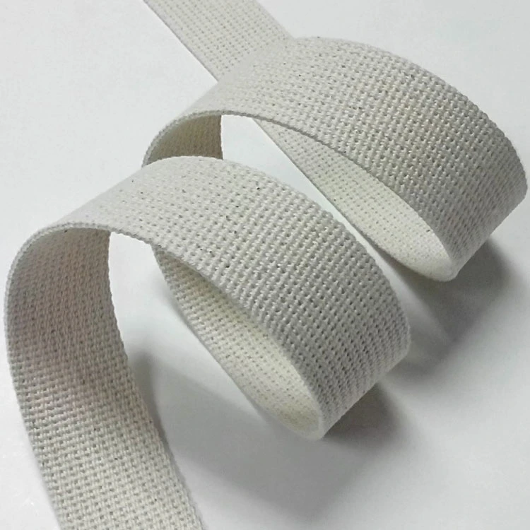 1 Inch White Grooved Cotton Webbing Tape