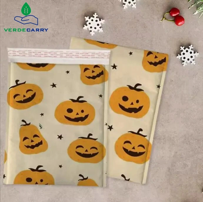 Wholesale/Supplier Custom Printing Halloween Wrapping Courrier Bags Composite Eco-Friendly Express Shipping Mailers Brown Craft Kraft