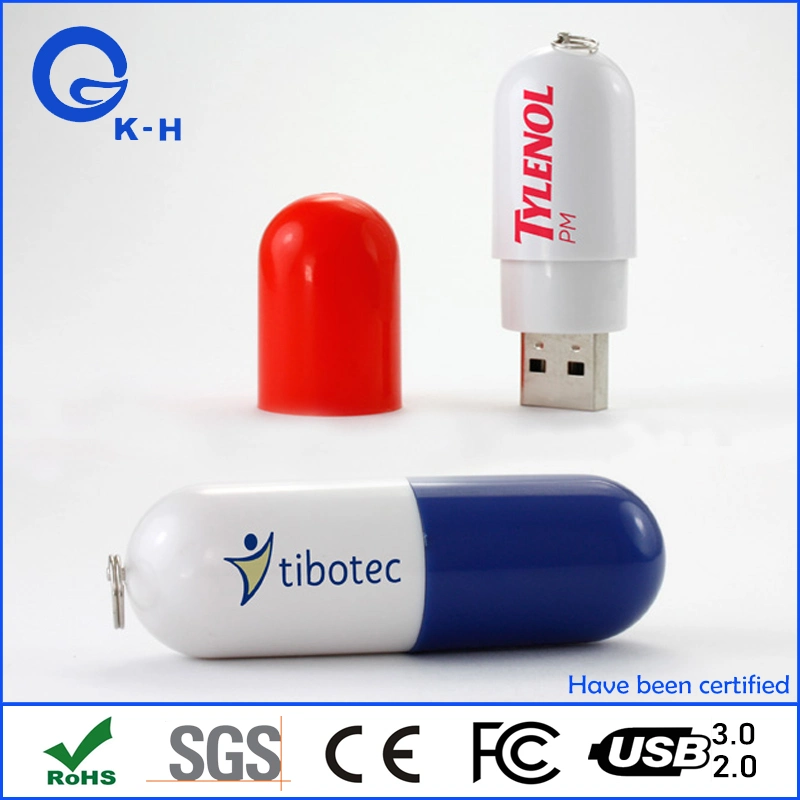 Plastic Capsule Pill U Disk Flash Memory 8GB 16GB 32GB