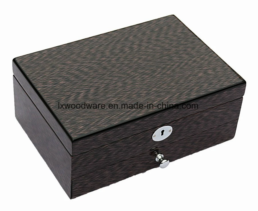 Black Matt Finish Wooden Jewelry Pendants Ring Watch Storage Packaging Gift Case