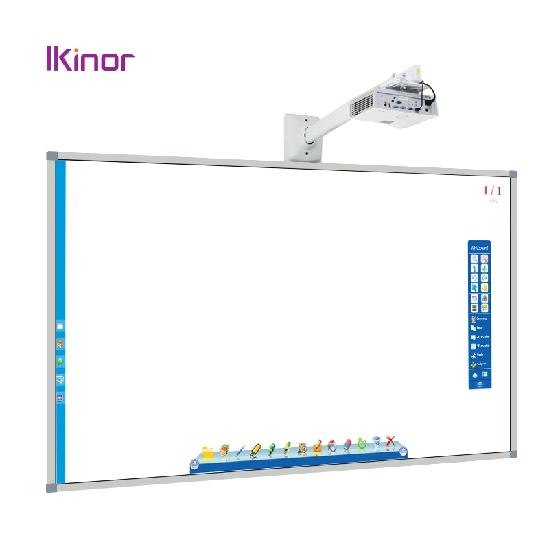 High Quality Teaching Equipment USB Infrared Touch Electronic Interactive Smart Board with Projector