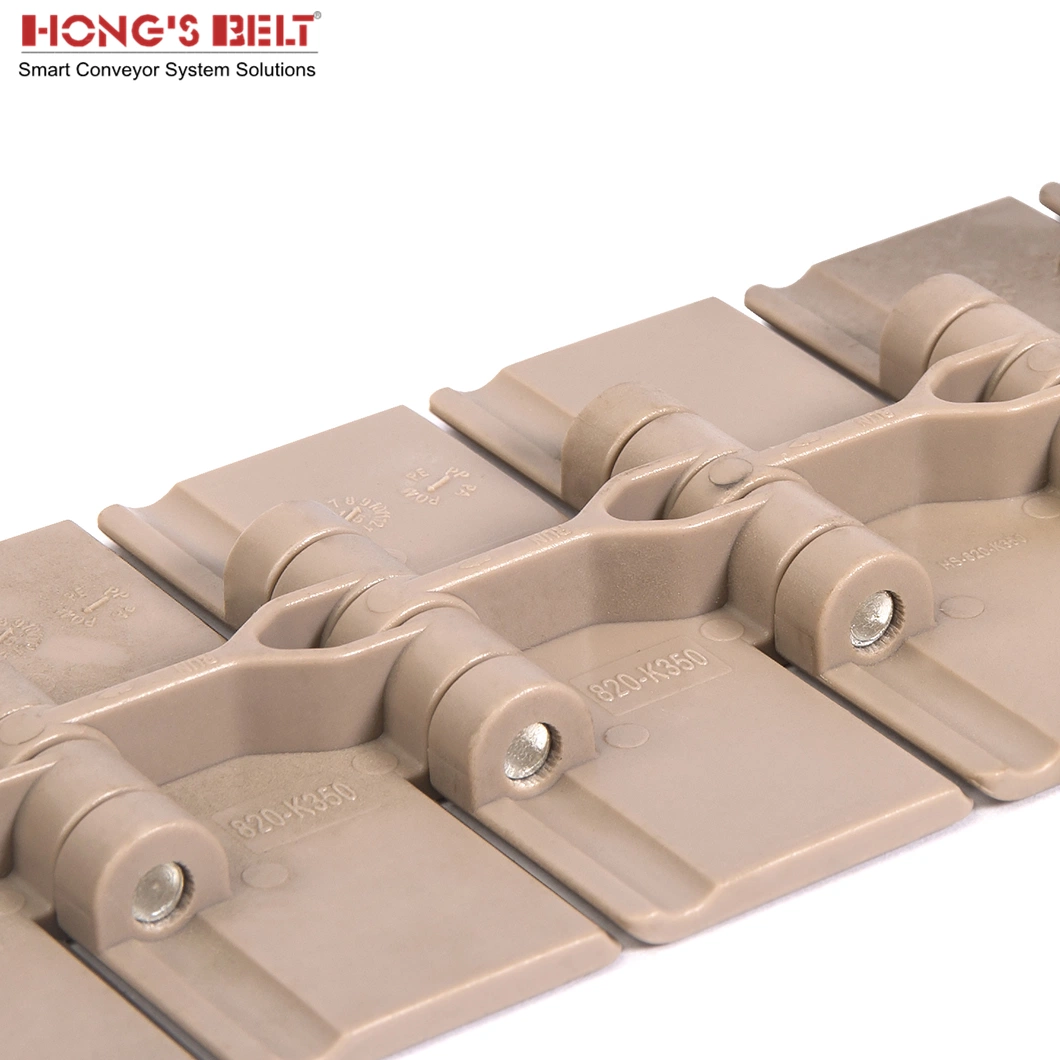 Cadena de plástico de flexión lateral Hongsbelt HS-820-K325 para mesas