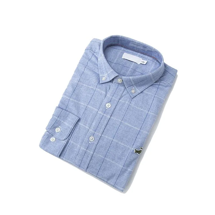 Men's Regular-Fit Long-Sleeve Poplin Oxford Stripe Chemise