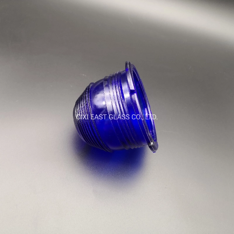 Chinese Factory Customized Borosilicate Glass Blue Color for Airport Signal Light