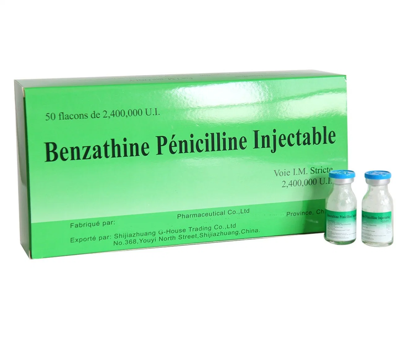 La benzathine pénicilline injectable 2.4MEGA 1.2MEGA;