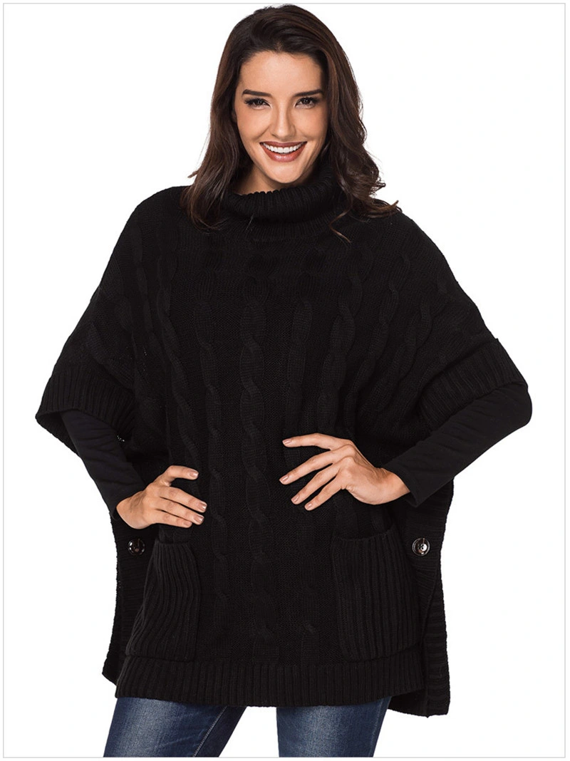 Hot Sale Women Knitting Cloak Sweater