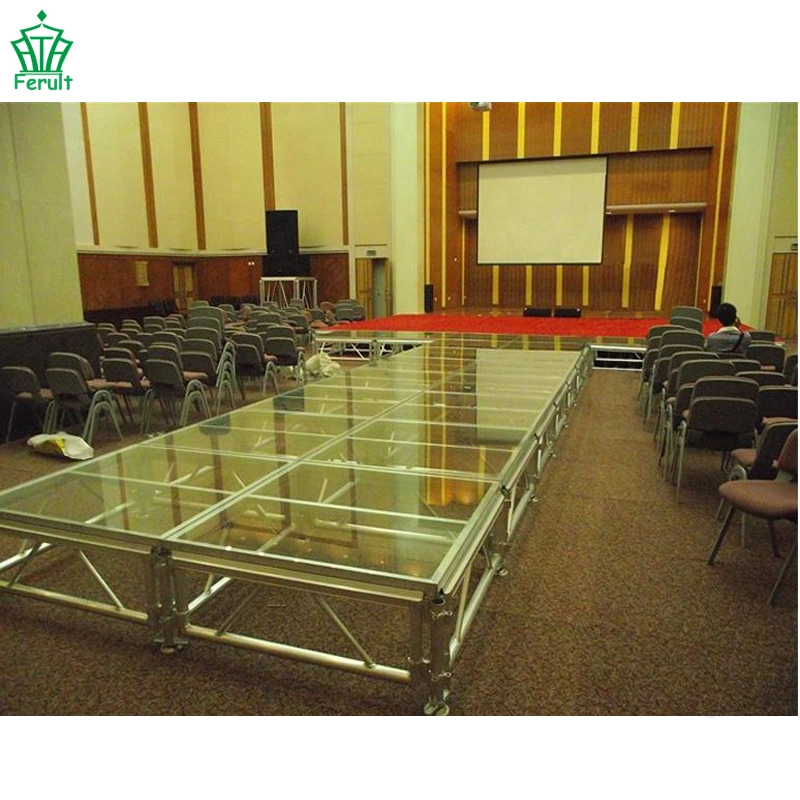 Aluminum Assembling Glass acrylic Stage Equipment for Outdoor Concert Party