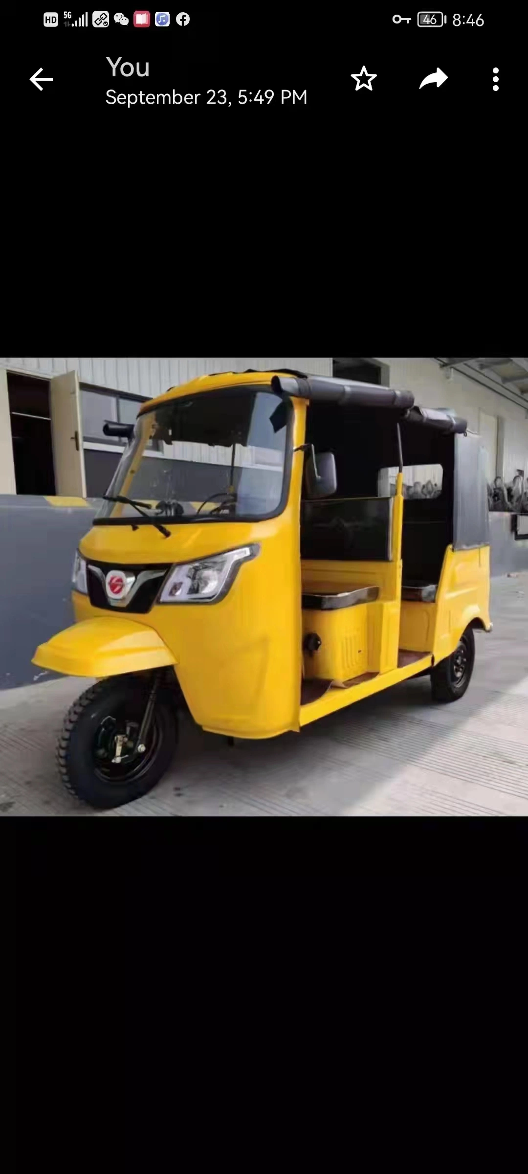 150 cc/200 cc/250cc Motor Zongshen televisores Bajaj Auto Tuk Tuk Trike pasajero Rickshaw Taxi moto