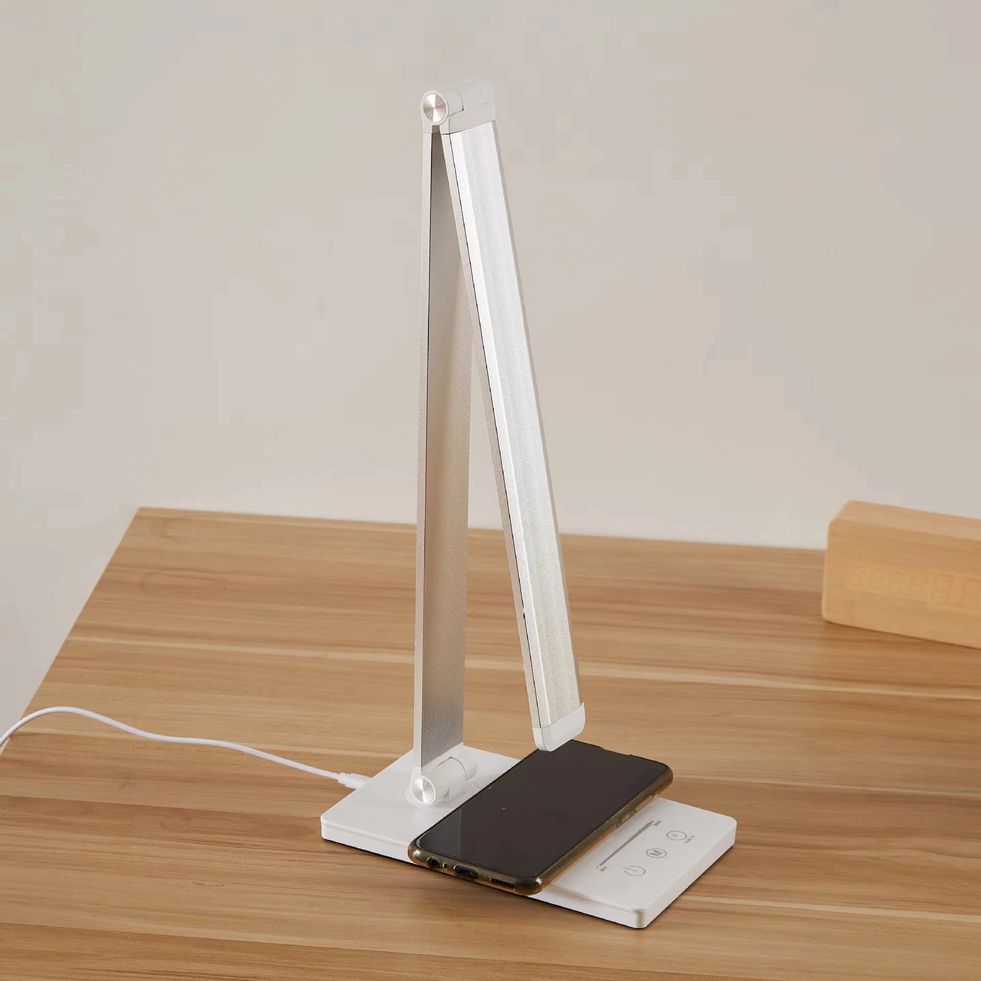 Touch Control Lmpara De Mesa Dimming Brightness Wireless Charge Folding LED Desk Lamp for Reading Study Working