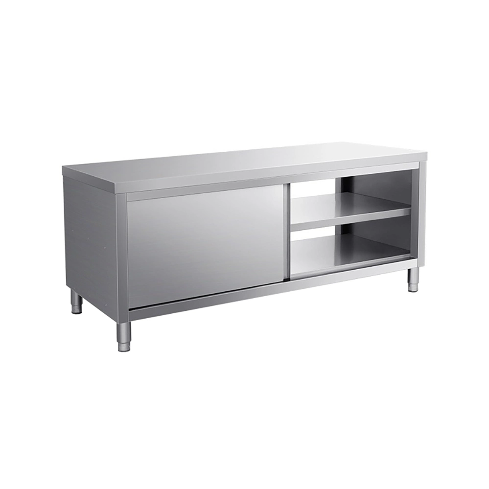 guanbai premium modular stainless steel kitchen cabinet with sliding doors