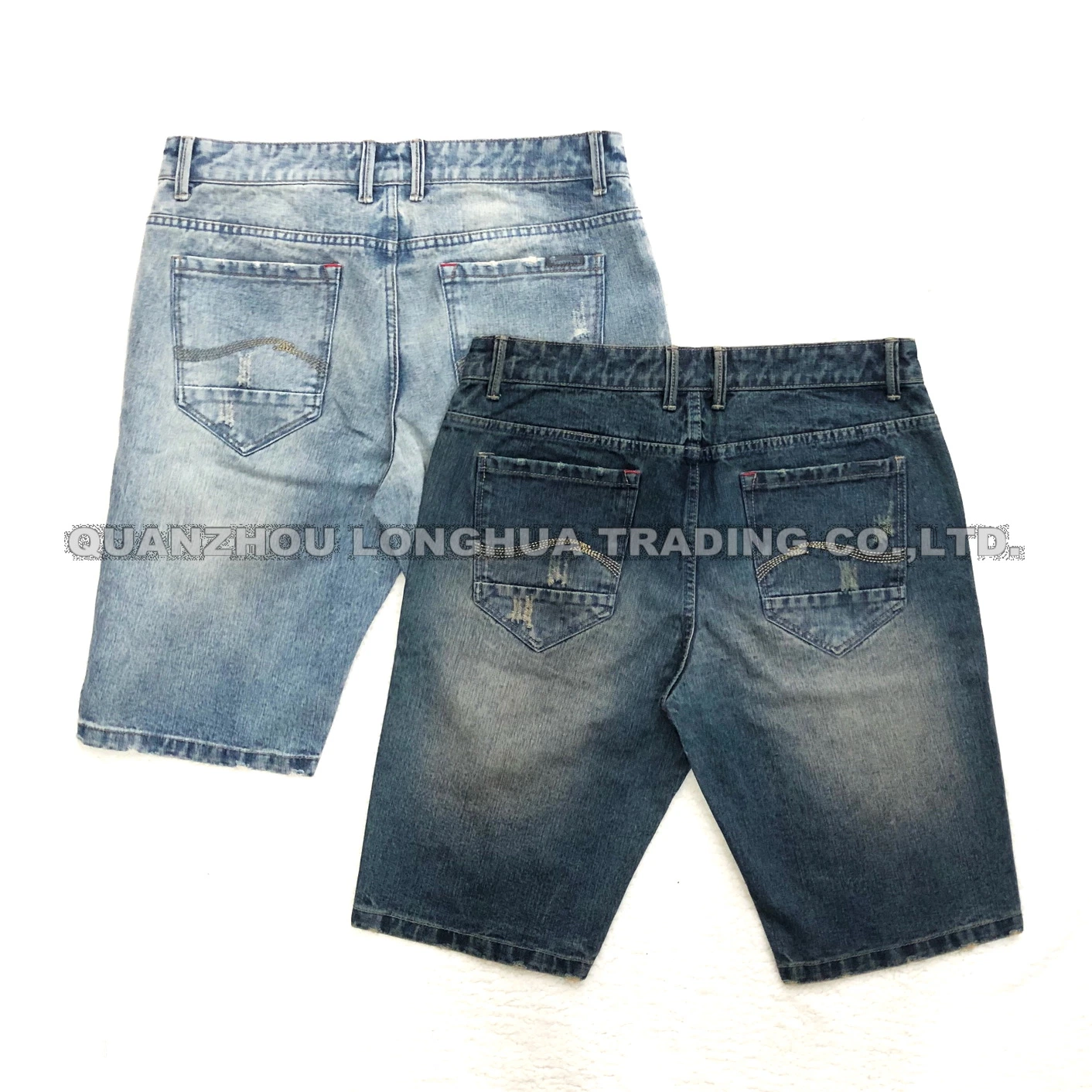 Hombres′ S Boy′ S Jeans pantalones cortos ropa pantalones niños Use algodón de nueva moda agujero azul marino