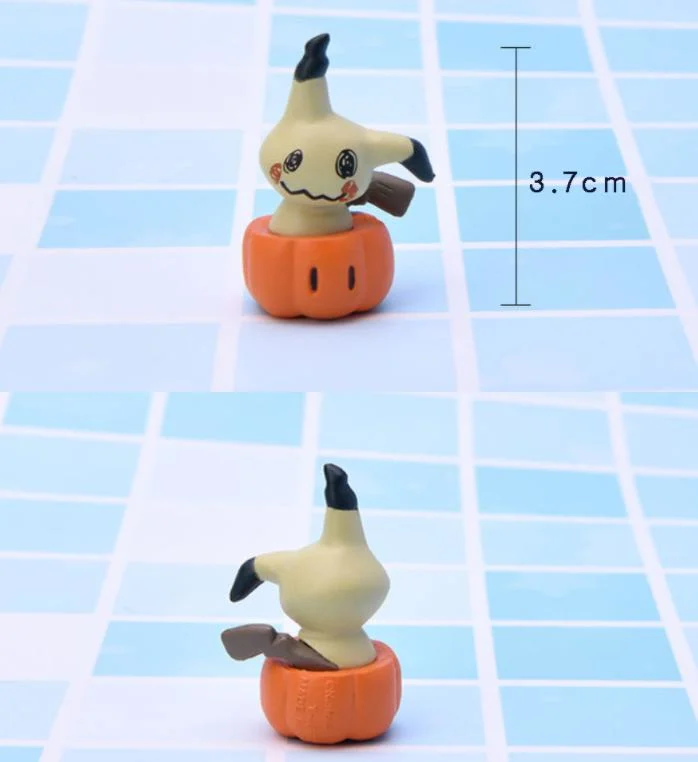 Calabaza de Halloween Pokemonn personalizado Mini figura de PVC de 3D