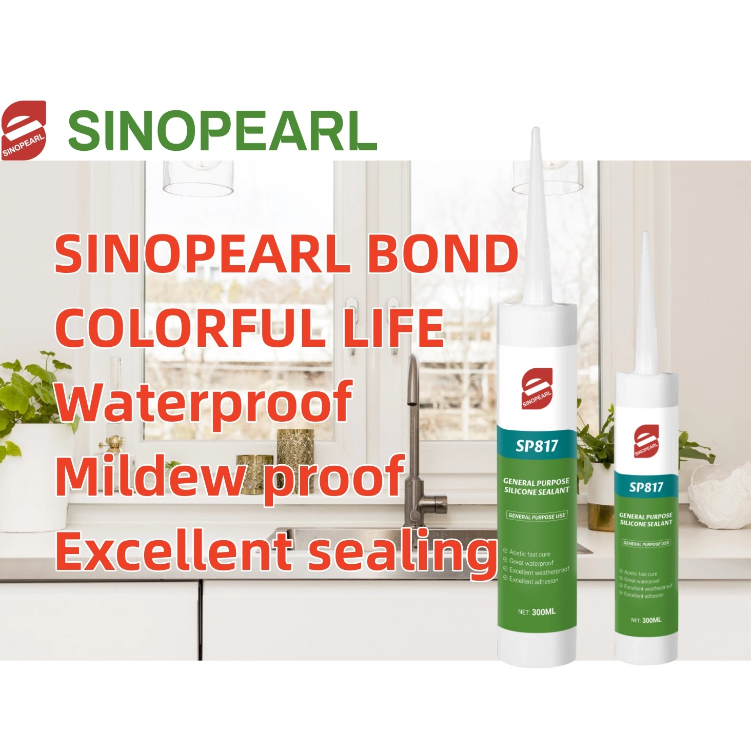 Sinopearl Bond Fast Drying Glass Sealant Glue Gp General Purpose Transparent Silicone Sealant Glue