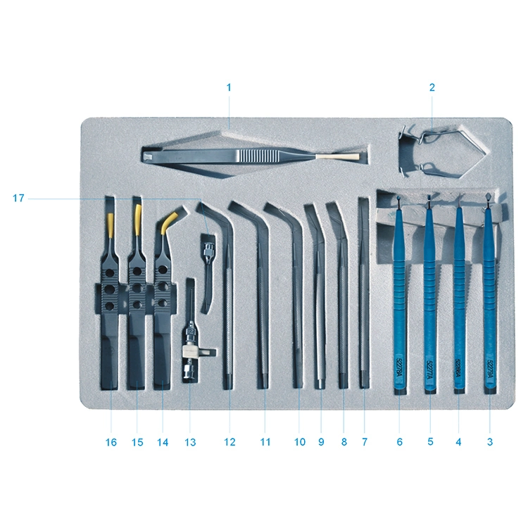 Ophthalmic Surgical Instruments Syx17 Microsurgical Instrument Set for Phaco