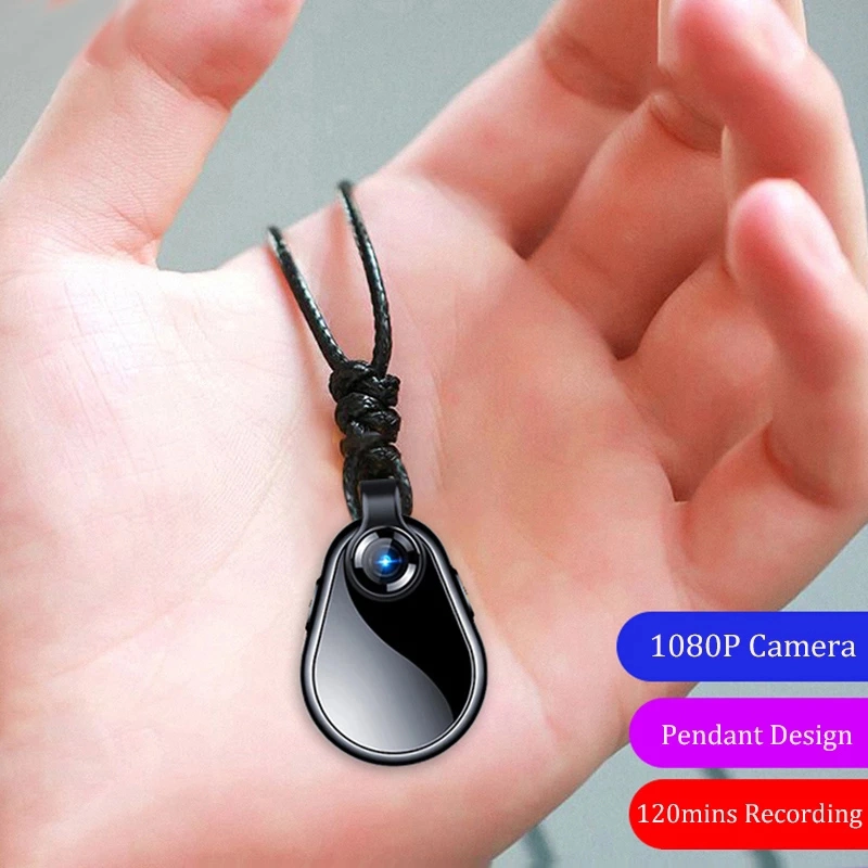 HD Mini Camera Espia Voice Recorder Dictaphone 1080P Micro Cam Body Sport Clip Necklace Video DVR Record Support Hidden TF Card